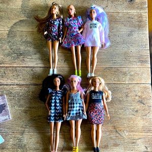 Fashionista Barbies, set of 6